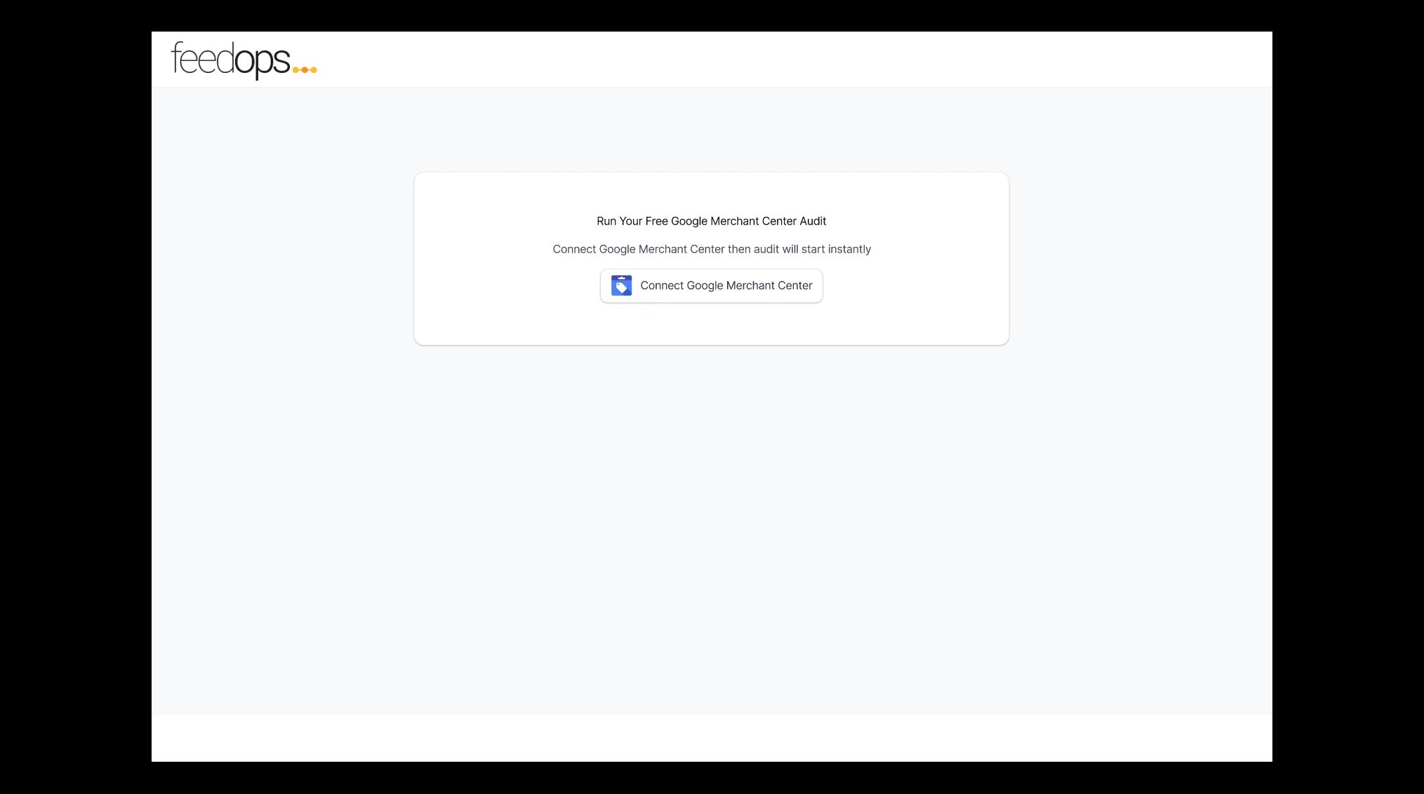 Connect Google Merchant Center screen