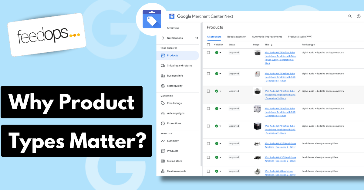 product type google shopping matters