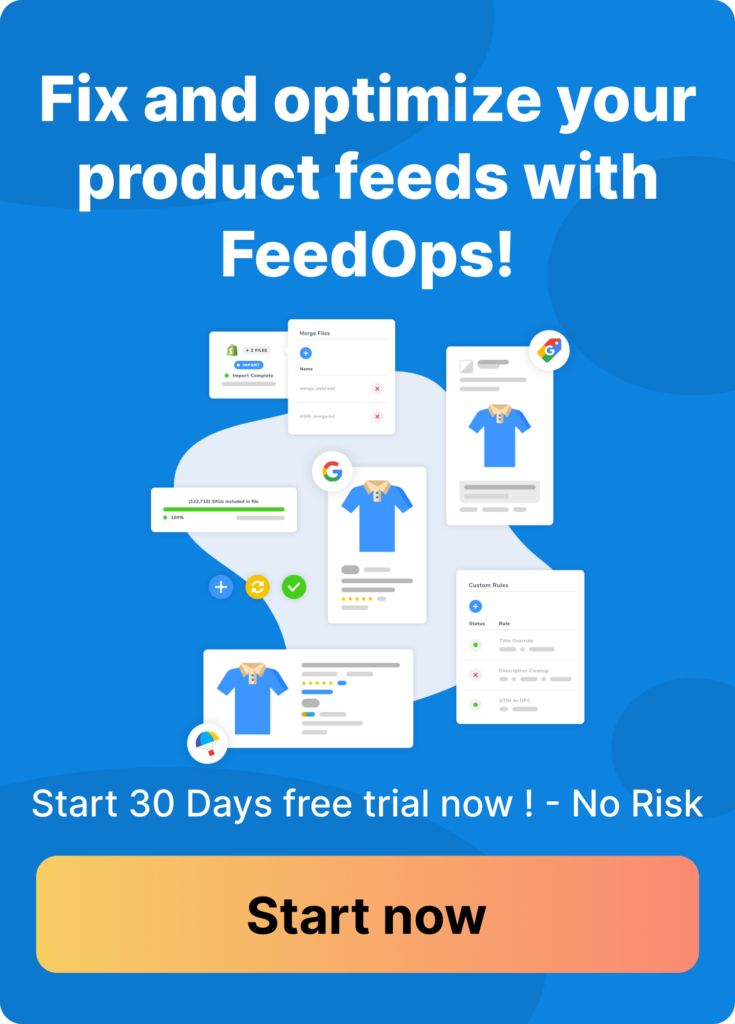 FeedOps Google Shopping Feed Optimization Free Trial CTA