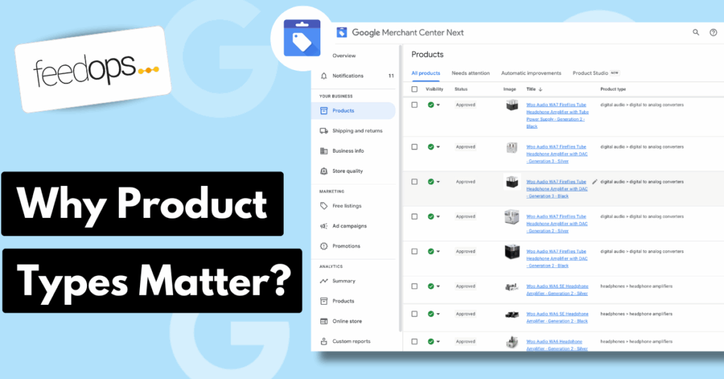 product type google shopping matters